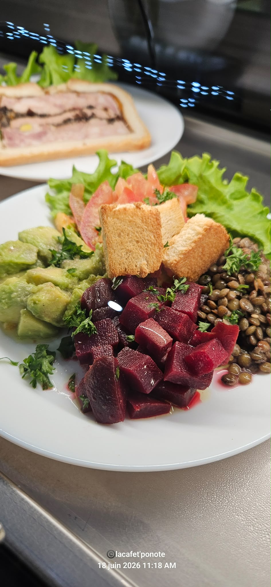 Plat de La Cafet’ Ponote